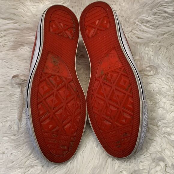 CONVERSE Chuck Taylor All Star 70’s Hi RED Leather Sz M-7.5 W-9.5 - Picture 8 of 11